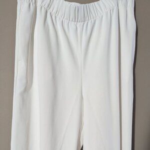 H & M wide leg crop XL white